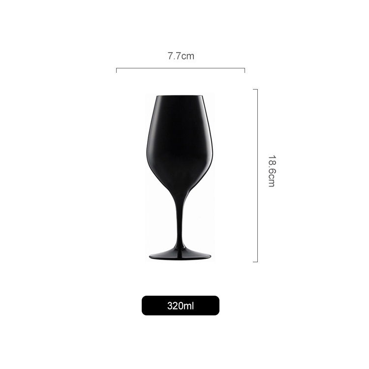 Jinbaijia Hot 2022 Selling Amazon Reusable Personality Black Red Wine Glasses Black Wine Glass