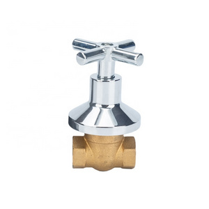 Classic Durable Silver Concealed Bathroom 1/2" Brass Tap Cross Handle Diverter Shower Valve