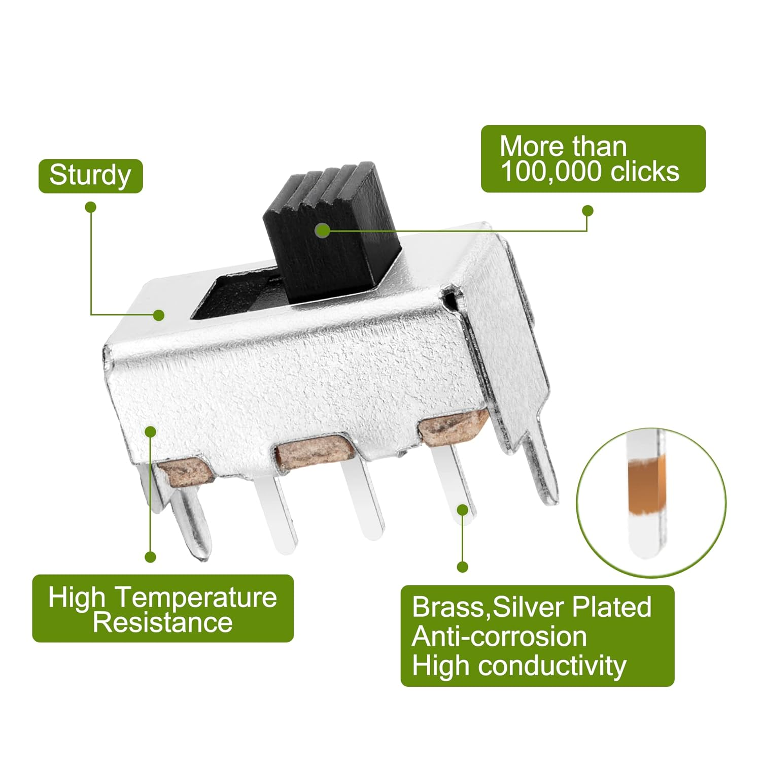 Customized slide switch various voltages 30V 125V 220V micro on off slide switch