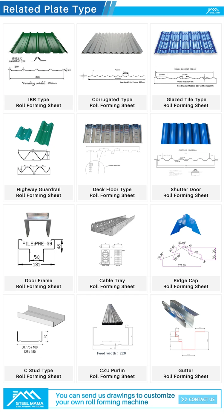 Galvanized steel trapezoidal making machine