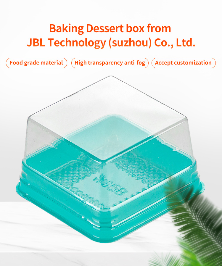 Clear Plastic Square Cupcake Container Dome Holders Moon Cake Blister Packaging Muffin Dessert Mini Cake Packaging Box