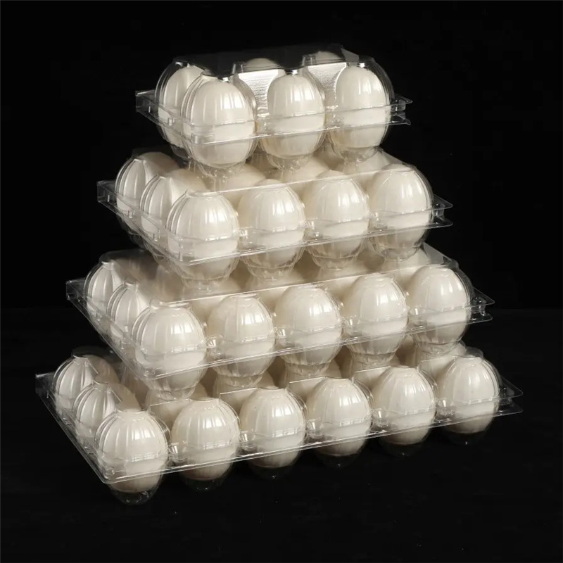 Disposable 4 6 8 10 12 15 16 20 24 30 Holes chicken Egg Packaging Tray Suppliers Transparent Pet Plastic Blister Trays For Eggs