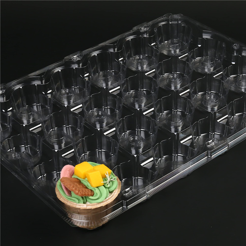 24 Count Disposable stackable Cup Cake Containers  Travel Carrier Tall Dome Clear  PET Plastic Hinged Lid Cupcake Boxes