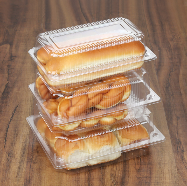 Disposable Clear Blister Food Packaging Container Cake Pastry Clamshell Plastic Box for Bakery Cake Gift Pastry Clear Packaging