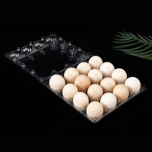 Custom Egg Tray PET Plastic Egg Trays Cartons Reusable Clear Egg Tray For Farm Market Household Packaging Container