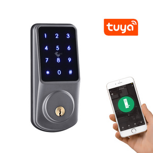 Tuya App Keypad Ttlock Home Smart Deadbolt Lock Waterproof Outdoor Gate Wifi Digital Front Keyless Smart Electronic Door Locks