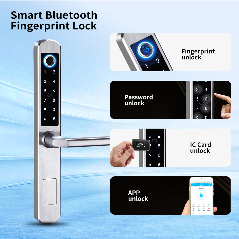 Tuya Smart TTlock Slim Aluminium Door Usage Waterproof Hook Sliding Door Smart Lock