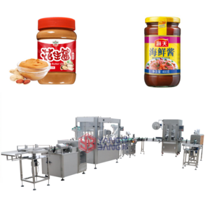 YB-JG4B Factory Price Peanut Butter Making Machine Glass Bottle Jar Peanut Butter Filling and Capping Machine