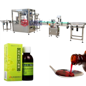 Automatic 4/8 Heads Cough Syrup Filling Machine, Liquid Bottle Syrup Production Line