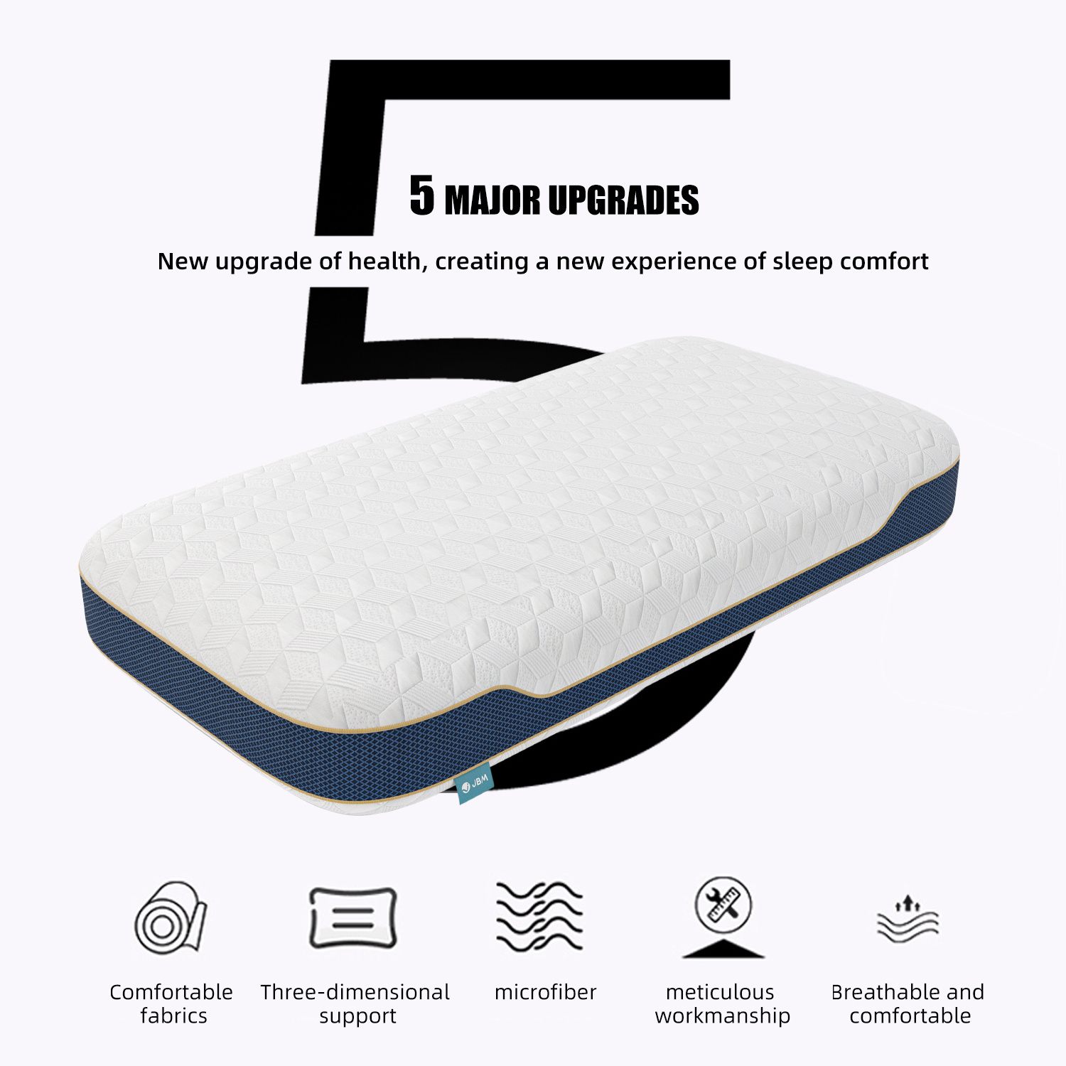 Gel Memory Foam Cooling Pillow Bed Pillow for Sleeping Orthopedic Standard Size Neck Support Queen Size DOT 80 Wedge OEM or ODM