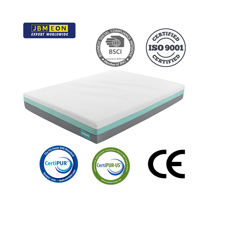 JBM 12 Inch High Hybrid Foam High Density Memory Foam Mattress 7 Zone Pocket Spring Mattress For Bed