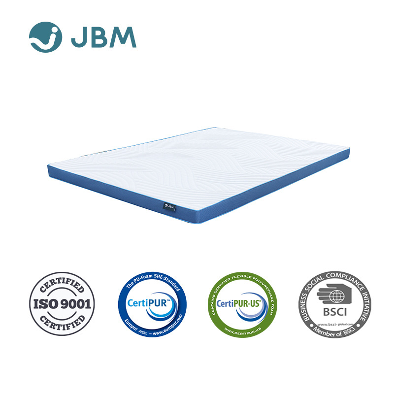 Full size high quality bedroom furniture convoluted bed mattress pads in a box cooling gel memory foam mattress topper