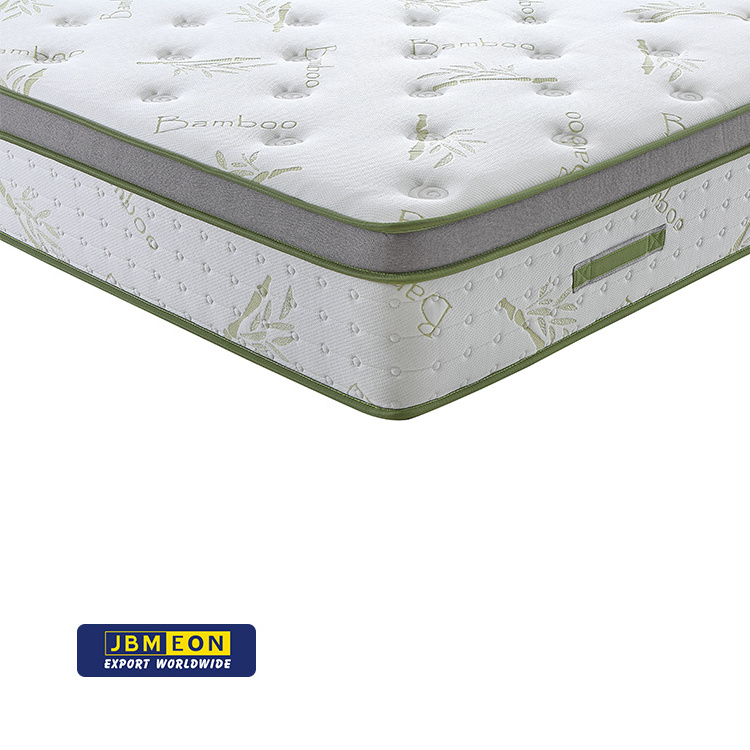 JBM Pocket Coil Rubber Mattress 11 Inch Medium Firm Tight Cooling Top Layer Rolling 5zone Home Furniture Fabric Customized Logo