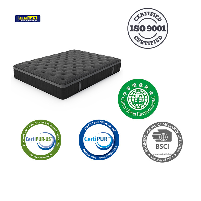 Euro top OEM/ODM well foam spring mattress king queen full size roll up pocket coil bed spring mattress  in a box