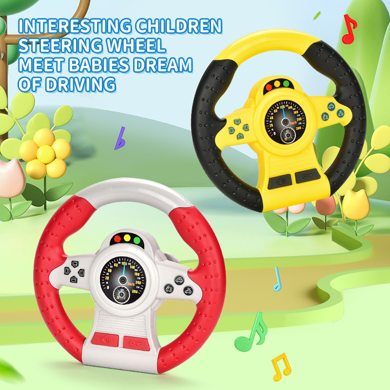 Hot Selling Steering Wheel Learning Toys 360 Degree Rotation Driving Sound Version Racing Game Toy For Kids.