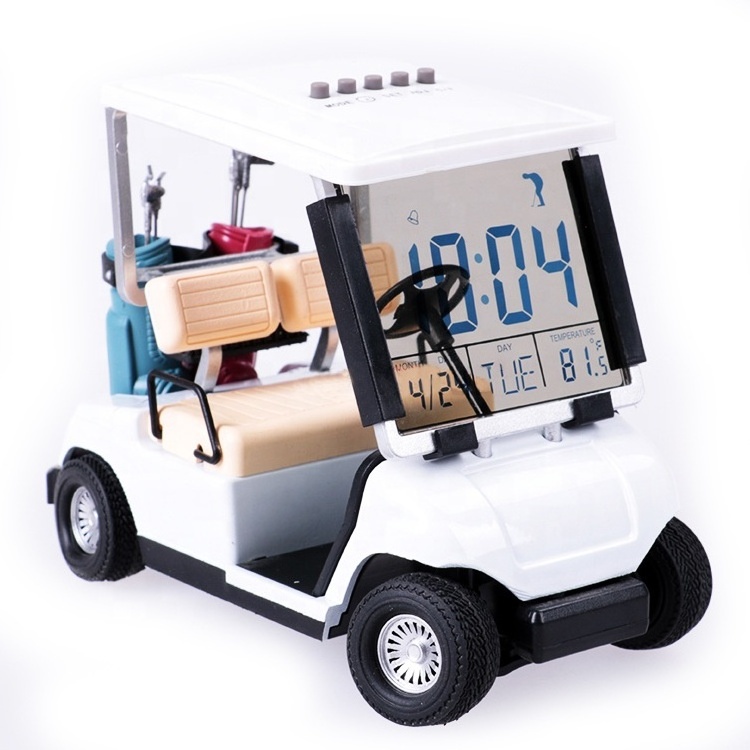 Golf pen and pen holder accessories golf cart mini trolley novelty collector with clock