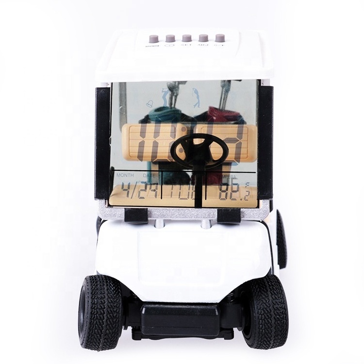 Golf pen and pen holder accessories golf cart mini trolley novelty collector with clock