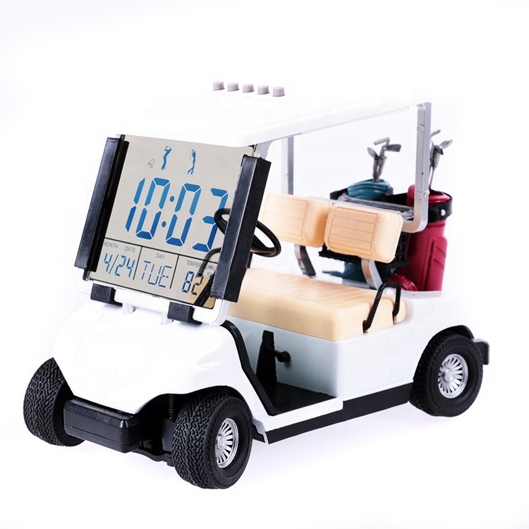 Golf pen and pen holder accessories golf cart mini trolley novelty collector with clock