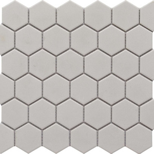 High Quality Full Body Ceramic Hexagon Wall Tile Mosaics White Color Waterproof Exterior Interior Wall And Floor