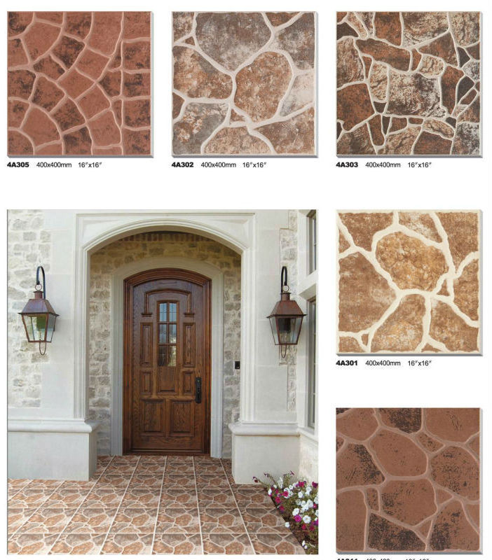 villa garden tiles anti-slip ceramic floor tiles 400x400mm 16x16 ceramic floor tiles