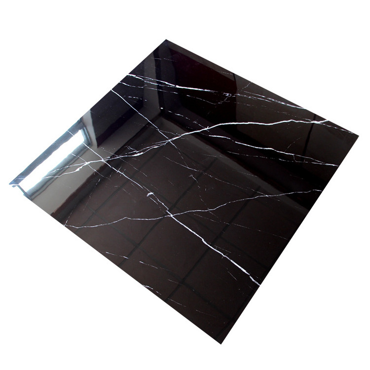 China Ceramics 60x60 80x80 Black Glazed black marble tiles porcelain tiles for floor