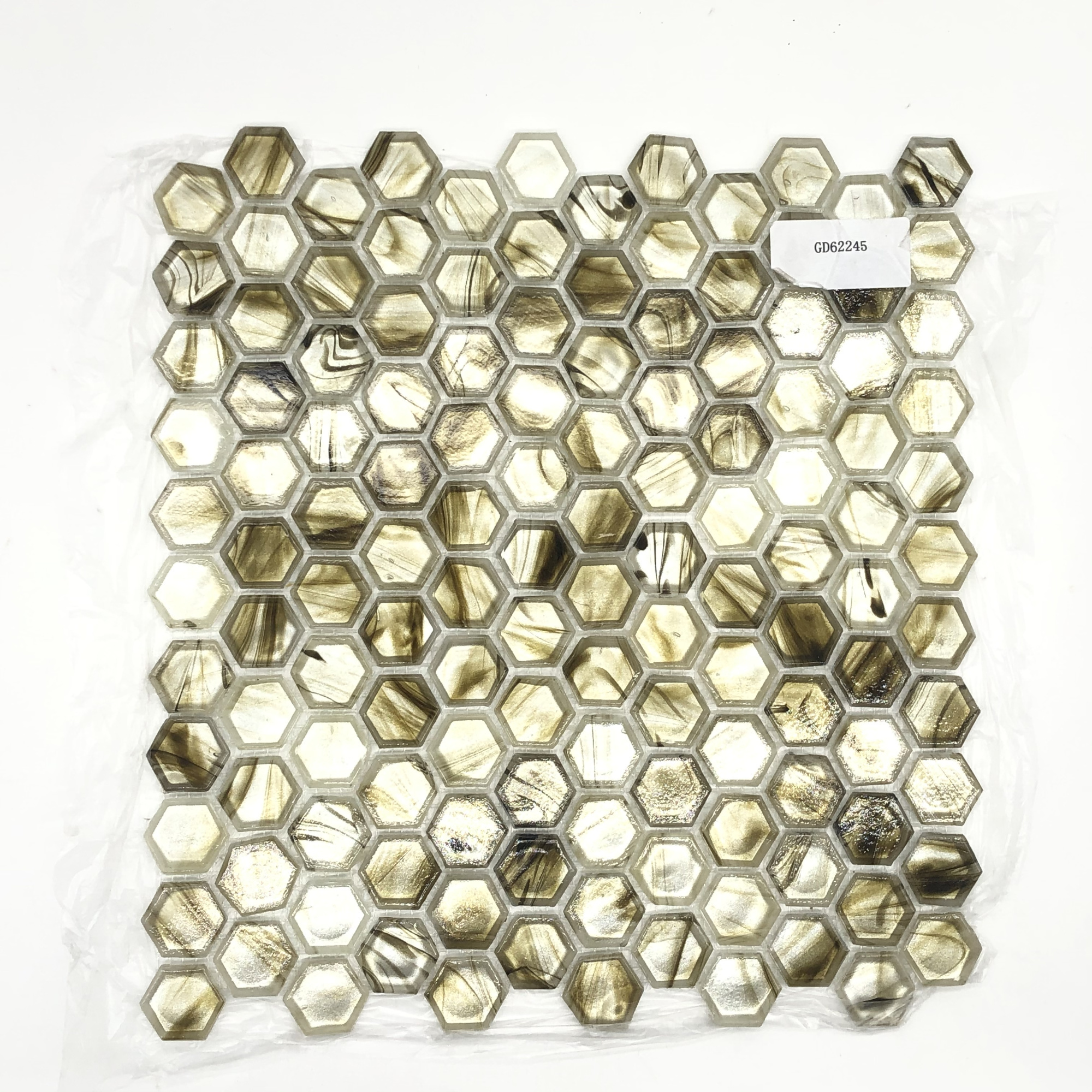 peel and stick mosaic hexagon shape chip pearl 6mm white green tiles price Bathroom Swimming Pool Glass Mosaic Tile