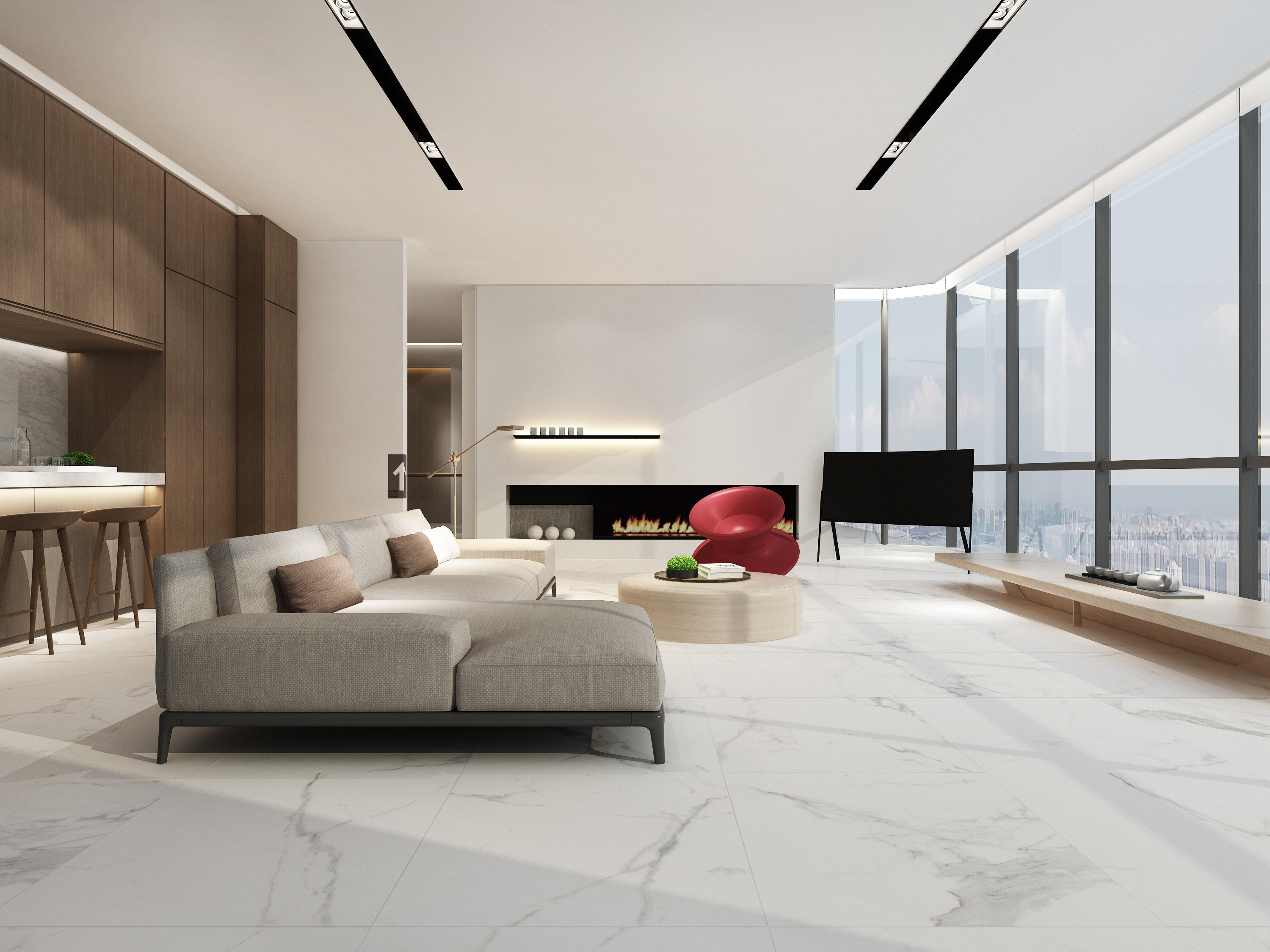 60x60 Glossy Carrara White porcelanato flooring tiles Standard White Marble Ceramic Tile For Floor