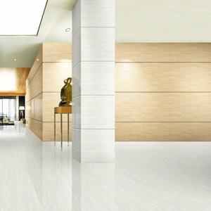 Foshan 600x600  golden line marble Beige Double loading floor porcelain tile Polished Porcelain tile