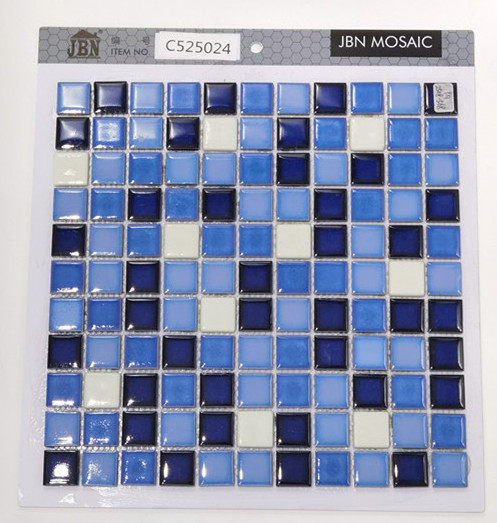 Modern Design 300x300mm Glazed Porcelain  Mosaics Tile Square Swimming Pool and Bathroom wall and floor Tile