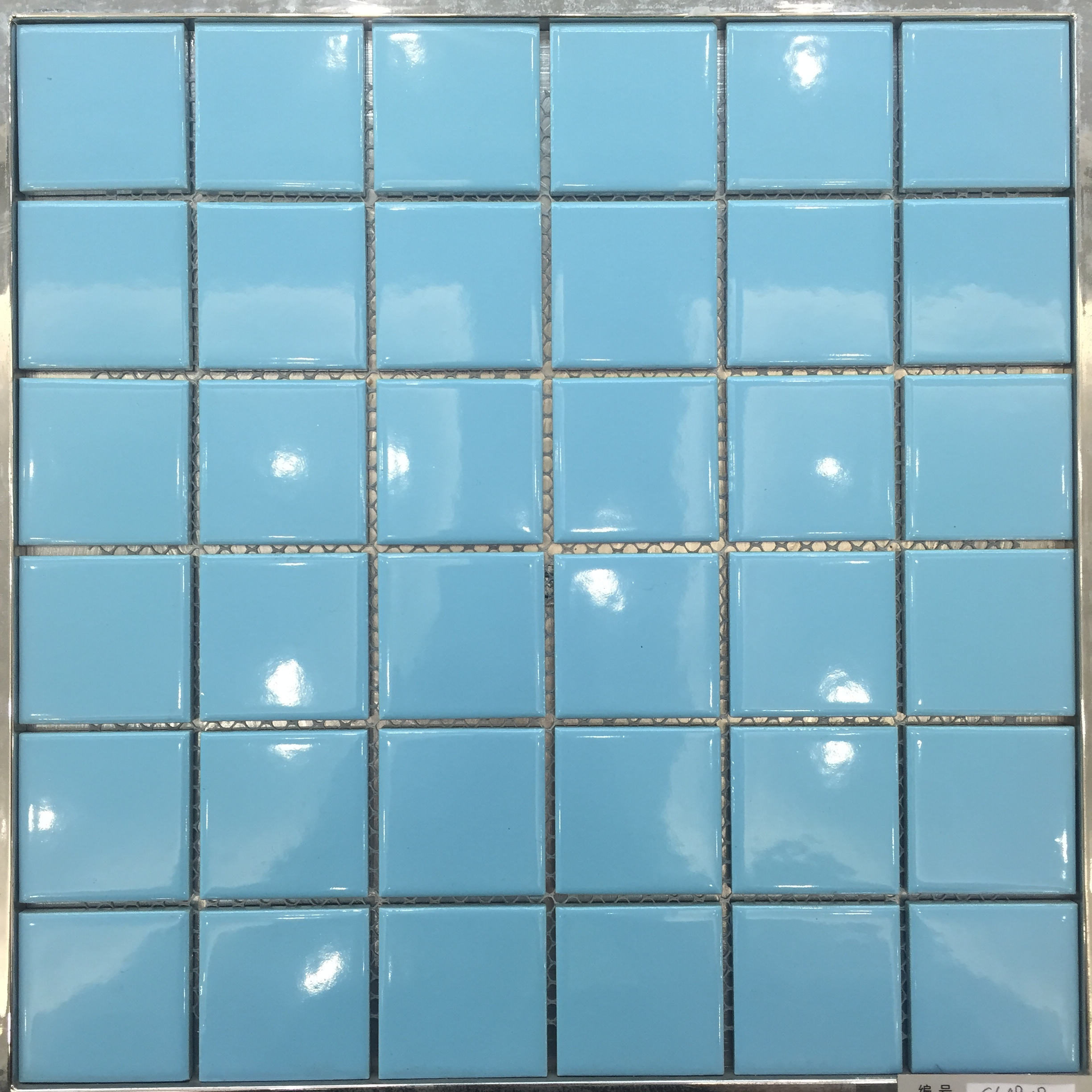 swimming pool blue  back-splash peel and stick indoor ceramic wall mosaic tile