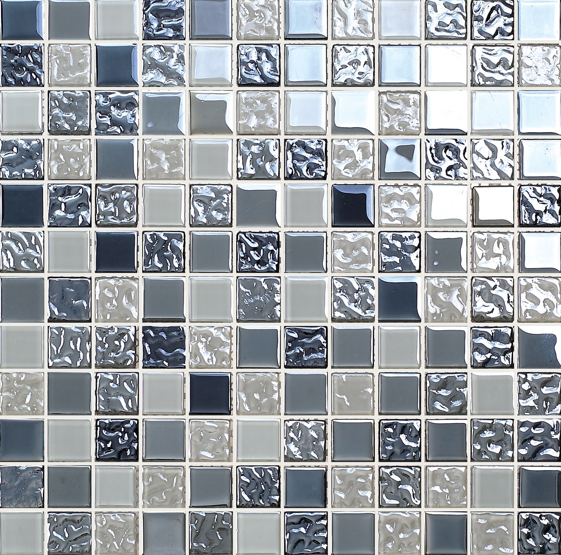 Glitter self adhesive mosaic tile mesh  crystal glass mosaic tile