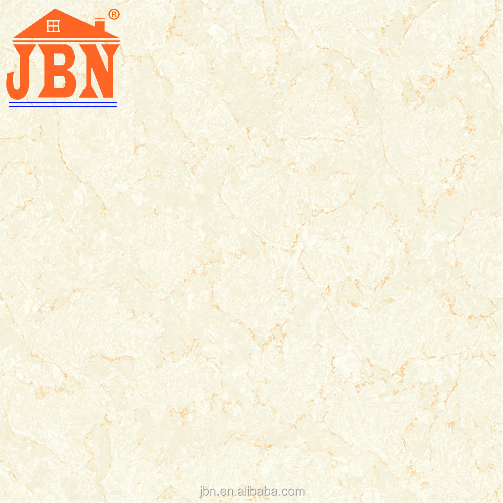 Foshan 600x600  golden line marble Beige Double loading floor porcelain tile Polished Porcelain tile