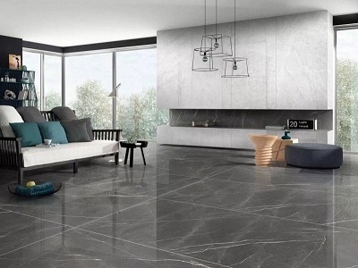 900x1800mm Glazed Ceramic Grey Marble Full-Polished Big Size Porcelain Floor Tile for Interior Wall Modern Design