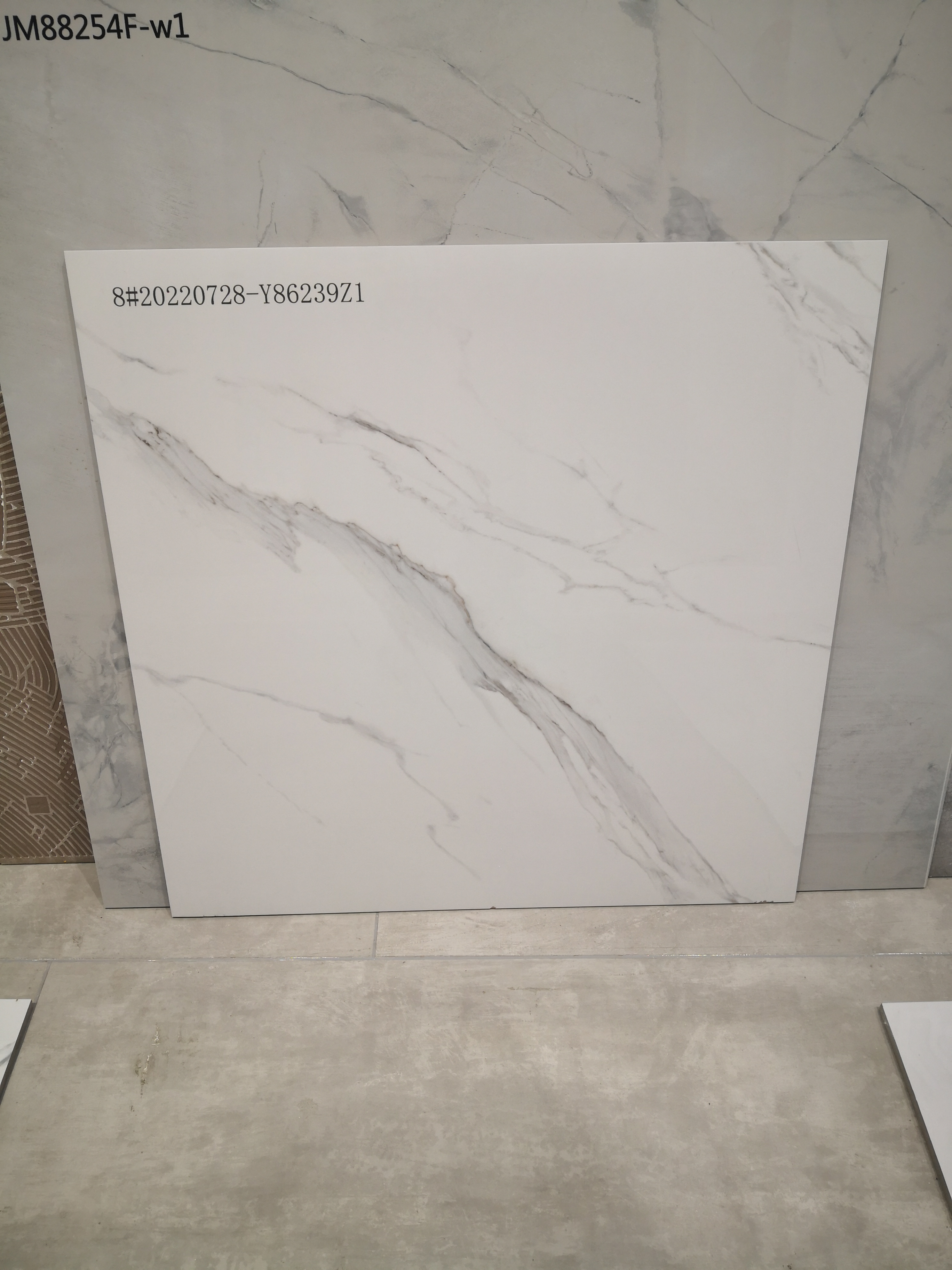 60x60 Glossy Carrara White porcelanato flooring tiles Standard White Marble Ceramic Tile For Floor