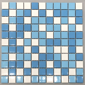 Modern European Style Porcelain Ice Crack Mosaic Tiles Glazed for Bathroom Outdoor Swimming Pool and Background Wall or Floor