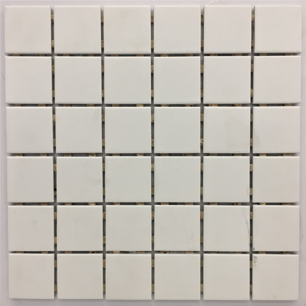 ivory 48x48 white back-splash peel and stick indoor ceramic wall mosaic tile