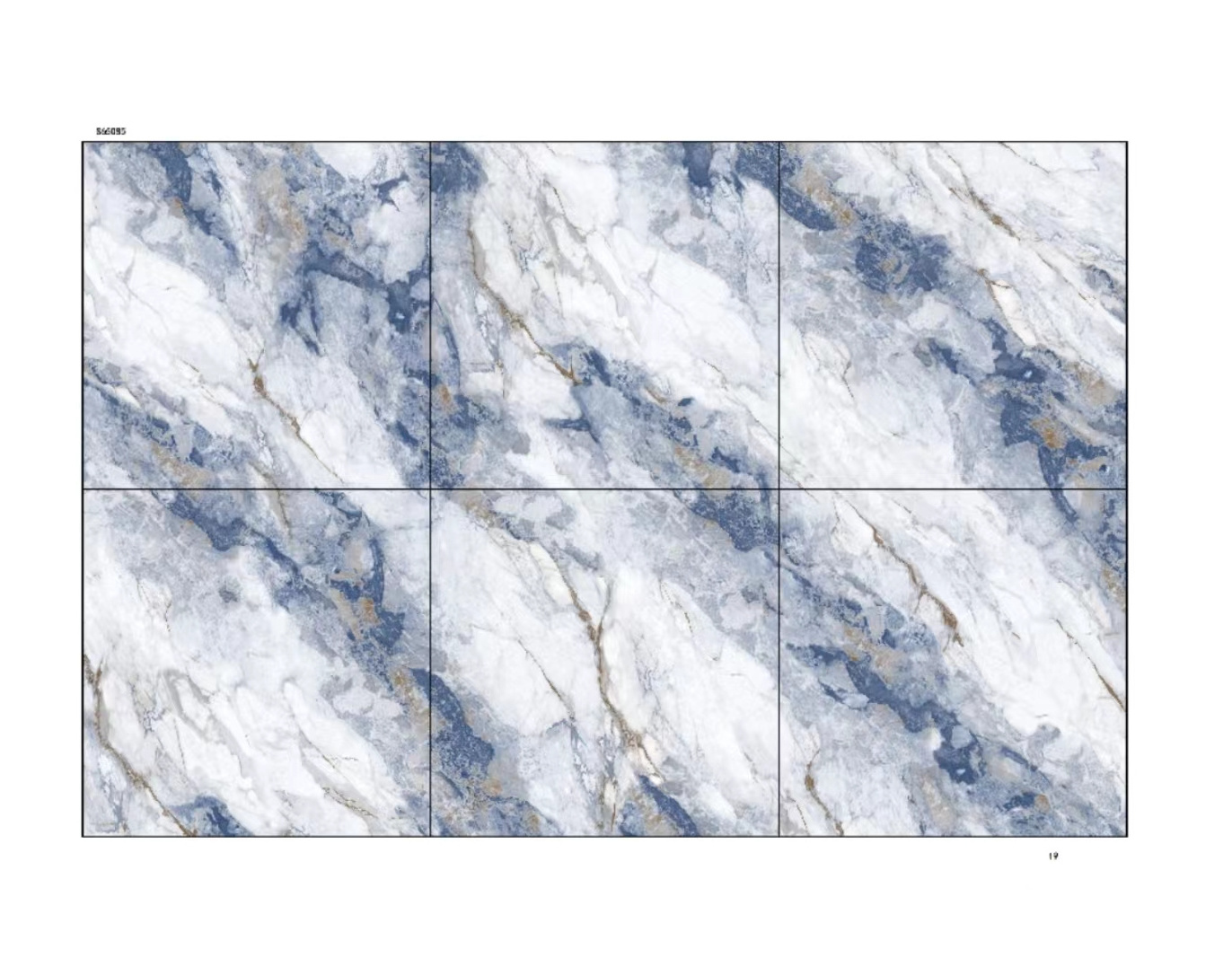 Foshan JBN 60x60 Blue Glossy Interior Glazed Porcelain Marble Floor Wall Tiles Modern Design Style Stone Texture Apartment Use