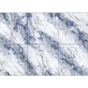 Foshan JBN 60x60 Blue Glossy Interior Glazed Porcelain Marble Floor Wall Tiles Modern Design Style Stone Texture Apartment Use