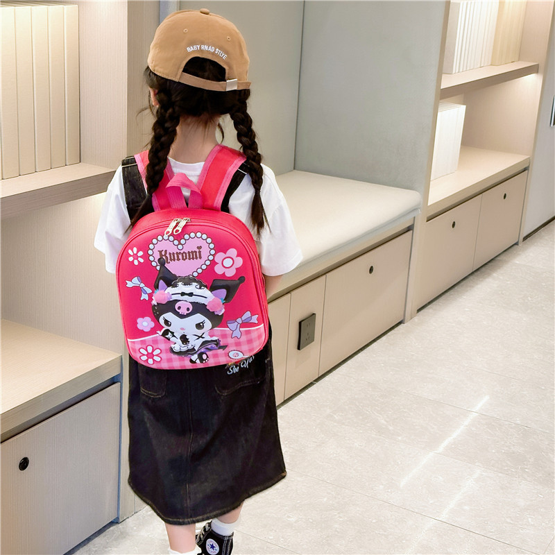 Wholesale Cartoon Cute Cartoon Kuromi Kitty 3D Hard Shell Kid's School bag Kindergarten Backpack