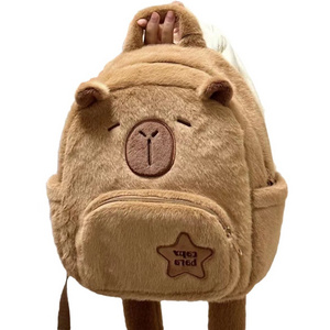 2024 New Capybara Plush Backpack Women's Large Capacity Cute Capybara Backpack Cute Plush Backpack For Child Kids