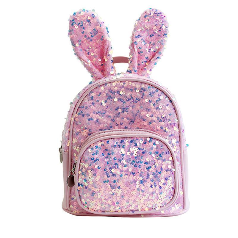 Children Sequins Design Student Suitable School Teenager Rabbit Theme Bags Backpack for Boys and Girls Book Bag