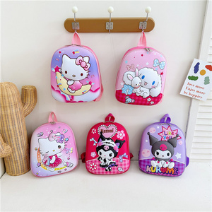 Wholesale Cartoon Cute Cartoon Kuromi Kitty 3D Hard Shell Kid's School bag Kindergarten Backpack