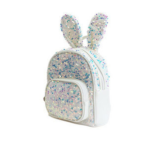 Children Sequins Design Student Suitable School Teenager Rabbit Theme Bags Backpack for Boys and Girls Book Bag