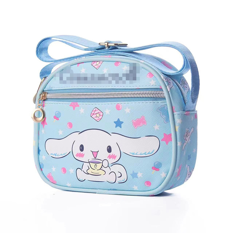 Waterproof Mini Storage Bag Cartoon Cute Kids Shoulder Bag Pink Melody KT Cat Blue Big Eared Dog Crossbody Backpack