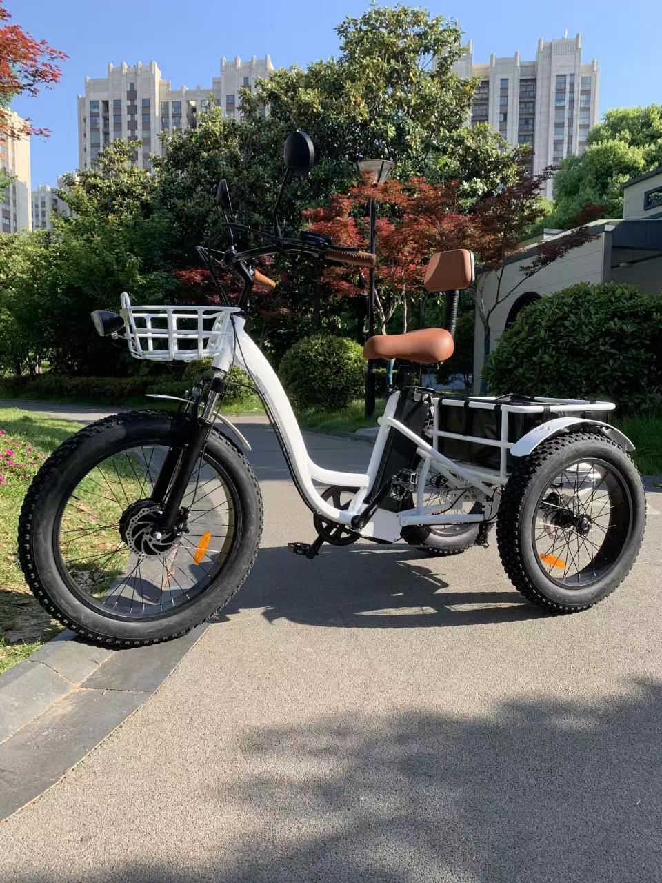 Hot sale front wheel hub motor electric freight tricycle foldable frame 3 wheel freight electric tricycle