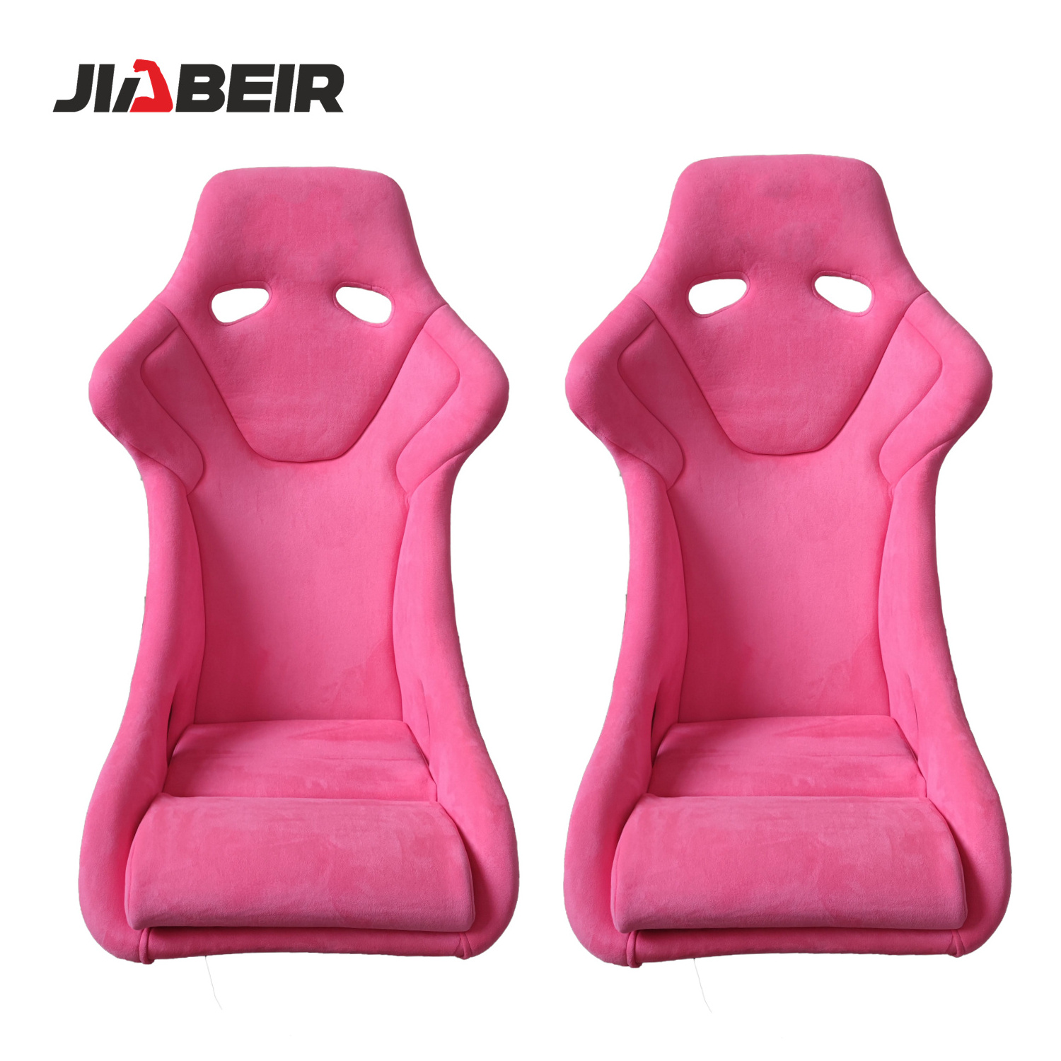 JBR9001 Fixed Pink Suede Shinny Purple Glitter Back Fiber glass Car Racing Bucket Seats