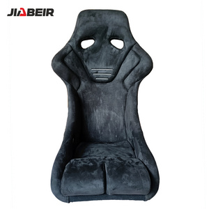 JBR9001Universal Slider Black Suede Alcantara Carbon Fiberglass Back Racing Bucket Seat