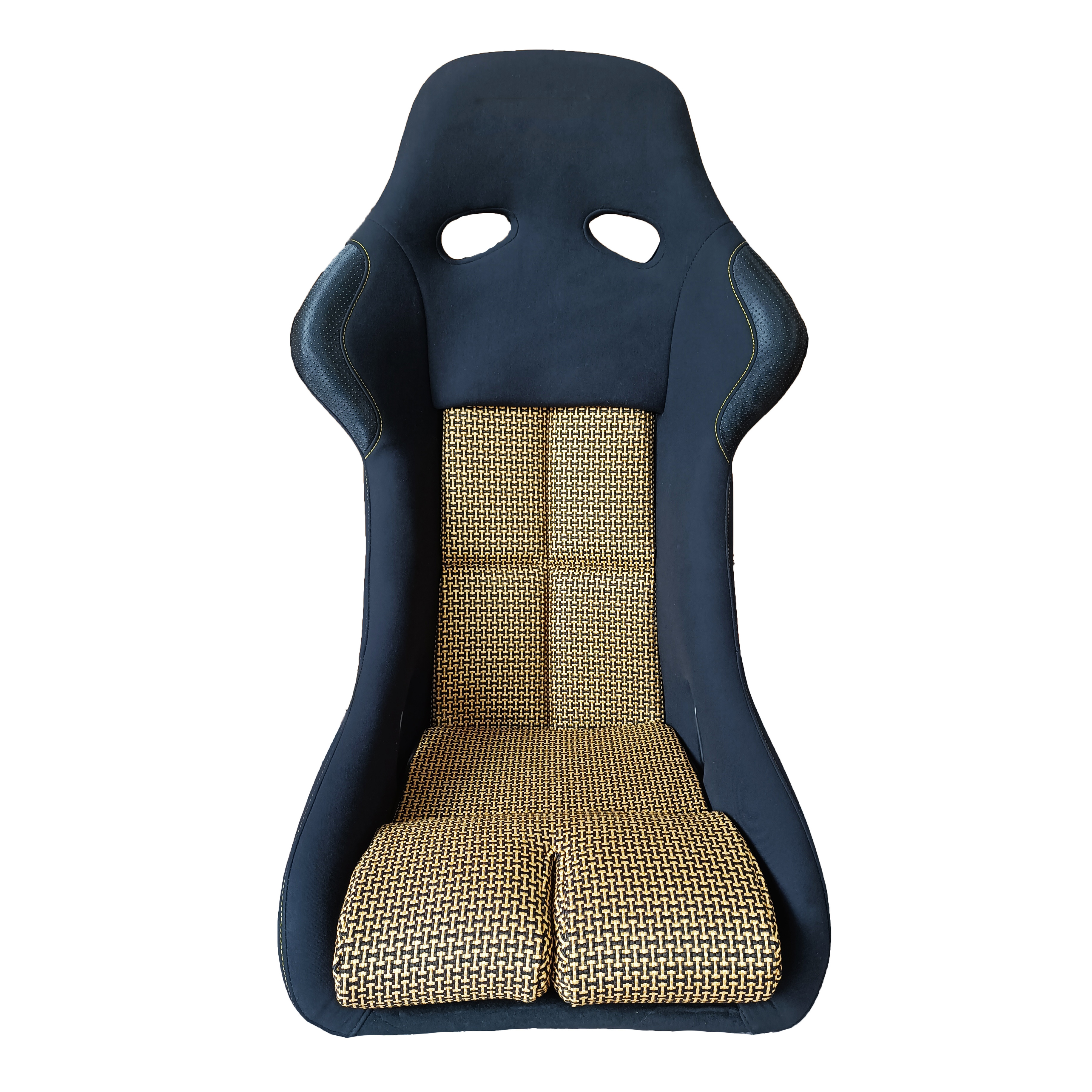 JBR9001Universal Slider Black Suede Alcantara Carbon Fiberglass Back Racing Bucket Seat