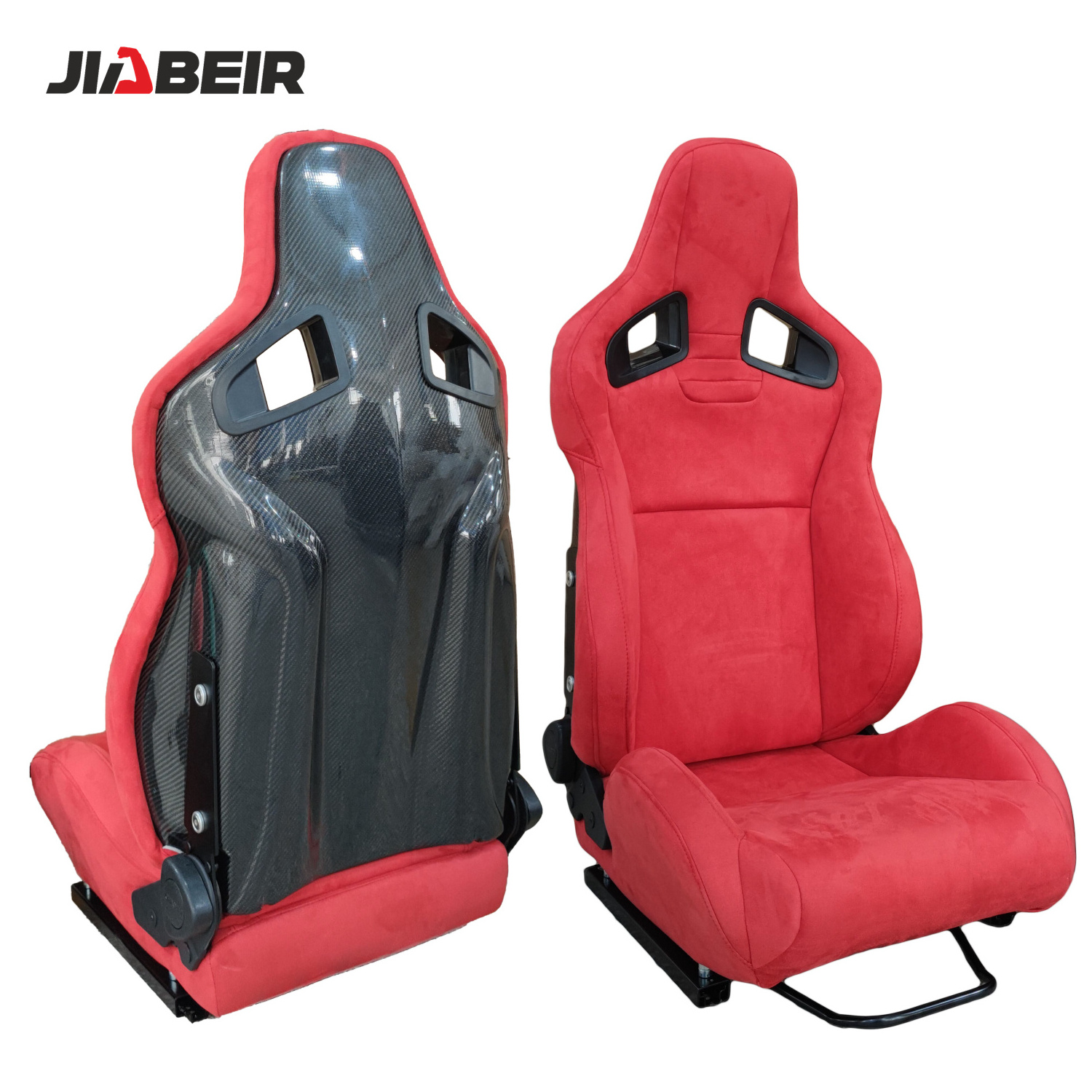 JBR9001 Recline Red Suede Carbon Fiber Racing Car Seats