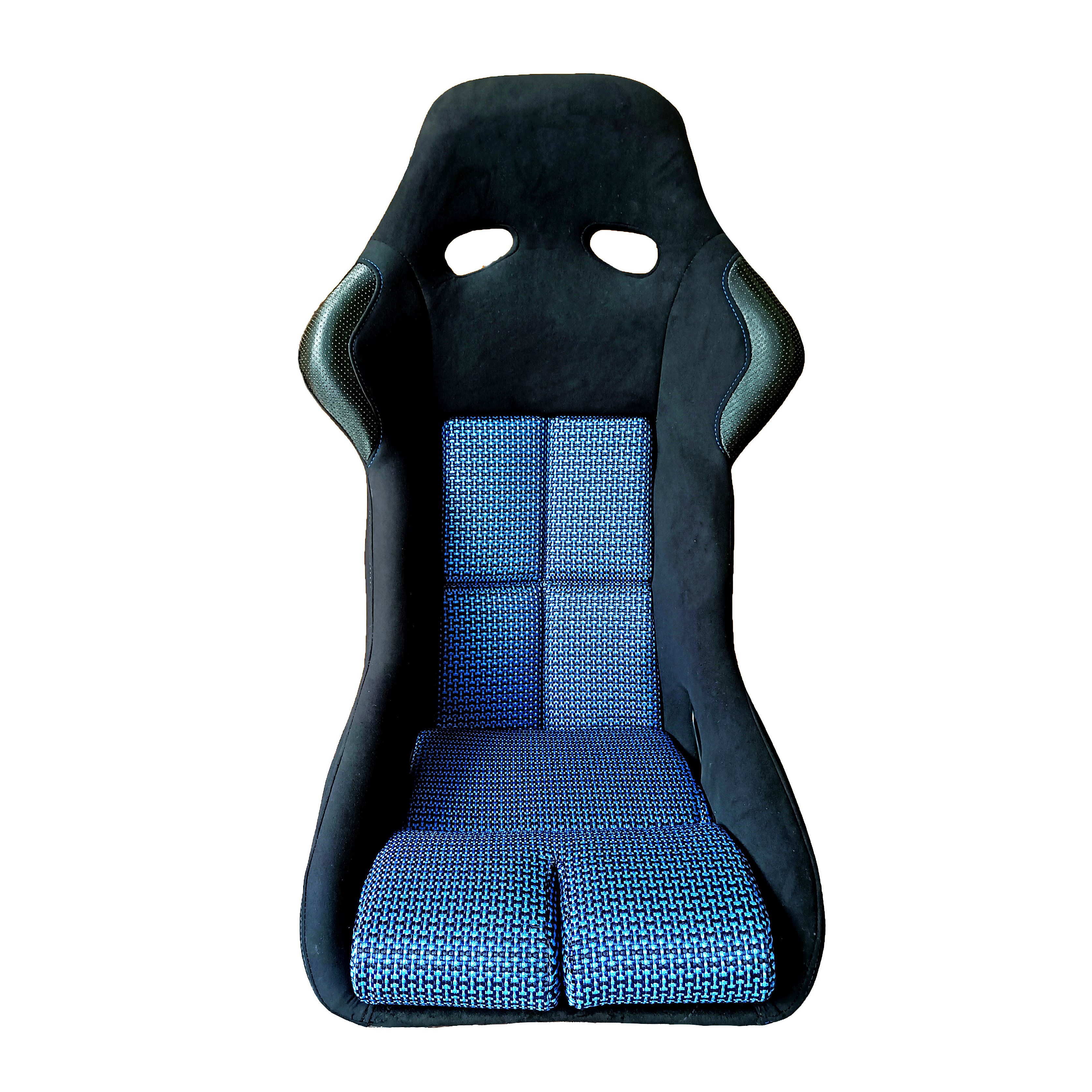 JBR9001Universal Slider Black Suede Alcantara Carbon Fiberglass Back Racing Bucket Seat